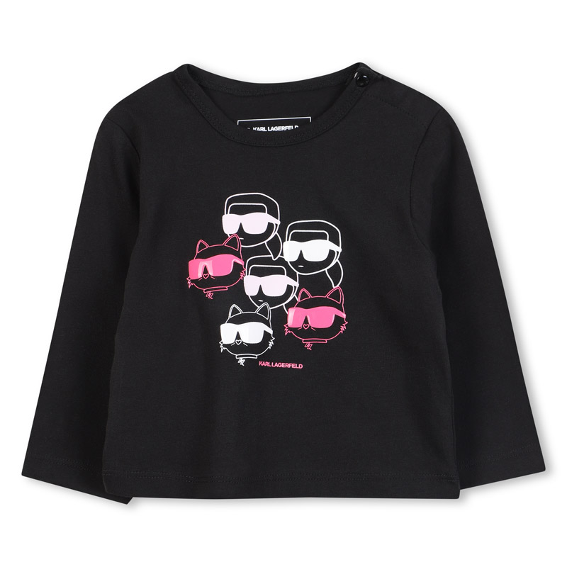 Детска блуза Karl Lagerfeld за момиче с ефектна щампа